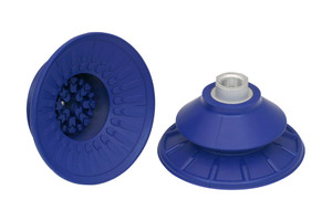 Schmalz SAB-100-NBR-60-G3/8-IG Bellows suction cup (round) for very dynamic handling of smooth and oily workpieces