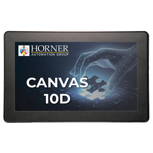 Horner Automation HE-CV-101D-02 Canvas 10D Controller 10.1, 12 DC In, 6 Relay Out, 4 Analog In, (mA/V), dual Ethernet and dual CAN