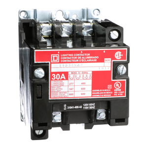 Schneider Electric 8903SMO2V02 Contactor, Type S, multipole lighting, electrically held, 30A, 3 pole, 110/120VAC 50/60Hz coil, open style Schneider Electric 8903SMO2V02 Contactor, Type S, multipole lighting, electrically held, 30A, 3 pole, 110/120VAC 50/60Hz coil, open style