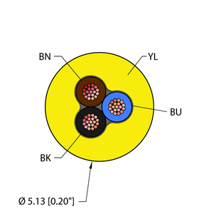 Turck YEL,PVC,3X22,ITC,FL Turck YEL,PVC,3X22,ITC,FL