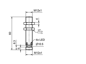 SensoPart IMT 12-S-B2-PSL-L4M Inductive sensor M12 / standard switching distance SensoPart IMT 12-S-B2-PSL-L4M Inductive sensor M12 / standard switching distance