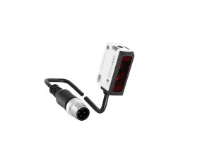 Sensopart FT 25-RLAP-1500-PNSUL-KL4 Distance Sensor with Time-of-Flight Measurement, 100-1500 mm Range, Laser Class 1, Auto-Detect PNP/NPN, N.O./N.C., Pigtail Connection