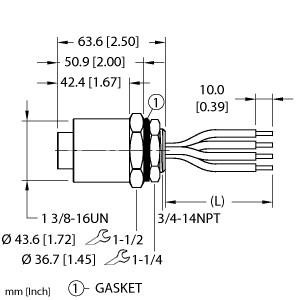 Turck GKDFV 44-1M/14.75/NPT