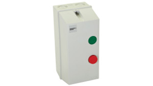 Sprecher + Schuh CL-KA8120600-C10-3 KWIKstarter Mini 12A FVNR 3-Phase Starter with Flush Green START and Extended Red STOP Buttons, Type 4/4X/12 IP66 Plastic Enclosure