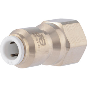John Guest MI4512F4SLF-US Brass Flare Female Connector 3/8 x 1/4 FFL, Lead Free, Pack of 10