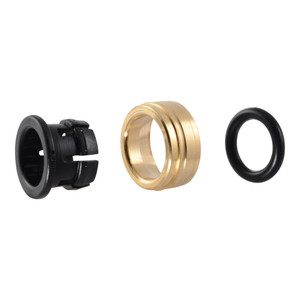 John Guest MM2810N-US Tube OD Metal Half Cartridge, 10mm, Brass Body, Black Acetal Collet, Nitrile O-ring, Pack of 1000