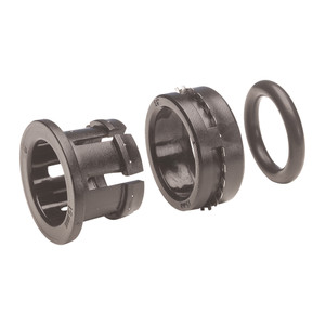 John Guest PM2808E-US Tube OD Plastic Half Cartridge, 8mm, Black Acetal Body, Black Acetal Collet, Nitrile O-ring, Pack of 1000