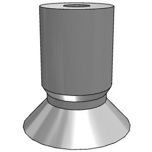 SMC ZP10CTGN ZP Series Vacuum Pads/Basic Pad Thin Flat With Ribs Type Pad Unit