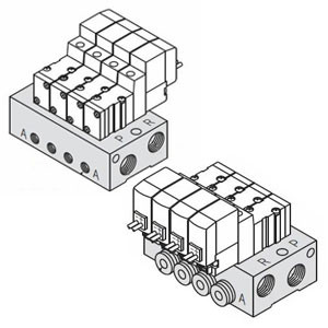 SMC SS3YJ3-42-15-N3T SYJ300 Series 3 Port Solenoid Valve Rubber Seal Manifold For Lnternal Pilot Type 42