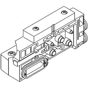 SMC SV2000-52U-2A-N11 SUP/EXH End Block Assembly For SV1000/2000 Series