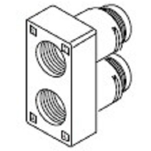 SMC SY9000-58A-03 1/4,3/8 Thread Type Port Block Assembly For A,B Port For SV Series