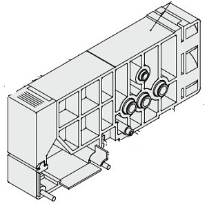 SMC SZ3000-50-1A-C8 SUP/EXH Block Assembly