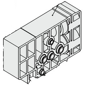SMC SZ3000-50-2A-C8 SUP/EXH Block Assembly