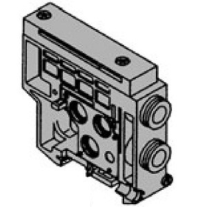SMC VVQ1000-PR-2-C8 SUP/EXH Block Assembly