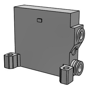 SMC VVQ2000-3A-1-S D Side End Plate Assembly