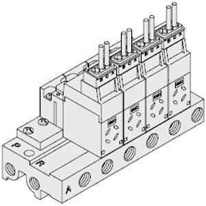 SMC VV3Q12-20 VQ100 Series 3 Port Solenoid Valve Plug Lead Unit How To Order Manifold