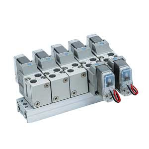 SMC VV5F5-20-021-00N VF1000/3000/5000 Series Manifold, Pilot Operated 5 Port Solenoid, Body Ported, Common Exhaust/Individual Exhaust