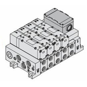 SMC VV5Q51-0804TTU-W VQ5000 Series 5 Port Solenoid Valve Plug-In Unit Base Mounted T Terminal Block Box Kit
