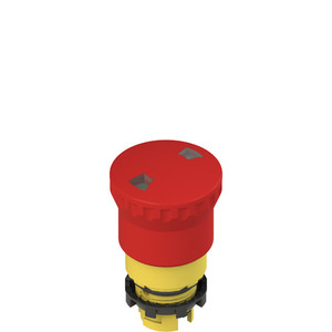 Pizzato E2 1PEPF4531 Push-Pull Emergency Pushbutton with Mechanical Indicator for Industrial Safety