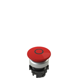 Pizzato E2 1PU2F349L1 Spring-Return Red Mushroom Pushbutton with Marking for Emergency Stop Applications