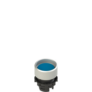 Pizzato E2 1PU2P6290 Spring-Return Blue Booted Pushbutton for Industrial Applications