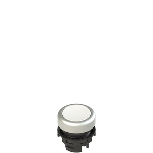 Pizzato E2 1PU2R2290 Spring-Return White Flush Pushbutton for Control Systems