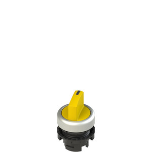 Pizzato E2 1SE12AVA59AB Short Handle Selector Switch, 2 Positions, Yellow with Marking