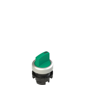 Pizzato E2 1SE13GCE49AB Short Handle Selector Switch - 3 Positions, Green with Marking