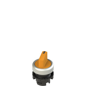 Pizzato E2 1SL12ECD89AB Illuminated Short Handle Selector, 2 Positions, Orange with Marking