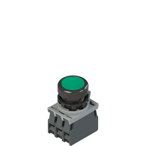 Pizzato E2 AC-DXBC0401: Complete Unit with Illuminated Pushbutton, Fixing Adapter & Contacts