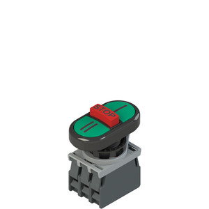 Pizzato E2 AC-DXBC0801 Triple Pushbutton Unit with Fixing Adapter & Contacts - Industrial Control Solution
