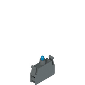 Pizzato E2 LP1A6V1 EROUND Series Blue LED Holder for Panel Fixing, 12-30 Vac/dc