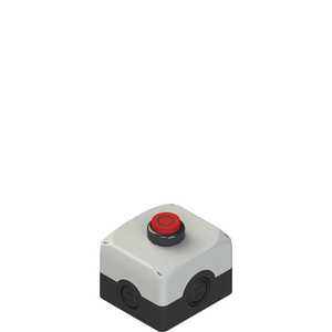 Pizzato ES AC31017 Complete Unit with Enclosure and Projecting Pushbutton