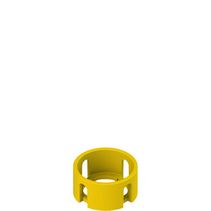 Pizzato VE GP22A5A Cylindrical Yellow Protection Guard with 4 Slots Ø 40x20 mm