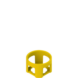 Pizzato VE GP32B5A Cylindrical Yellow Protection Guard with 4 Slots - 43x27mm