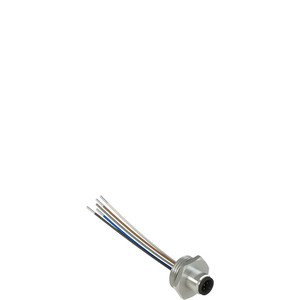 Pizzato VF CNM5PM M12 Metallic Male Wired Connector, 5 Poles, PG 13.5 Threads, 8.5 cm Cable