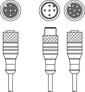 Leuze K-Y1 M12A-5m-M12A-S-PUR Interconnection cable Leuze K-Y1 M12A-5m-M12A-S-PUR Interconnection cable