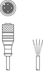 KD S-M12-4A-P1-050 Connection cable KD S-M12-4A-P1-050 Connection cable