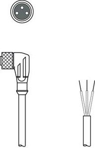 Leuze KD U-M8-3W-P1-030 Connection cable Leuze KD U-M8-3W-P1-030 Connection cable