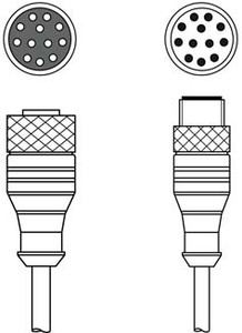 Leuze KDS S-M12-CA-M12-CA-P1-050 Interconnection cable Leuze KDS S-M12-CA-M12-CA-P1-050 Interconnection cable