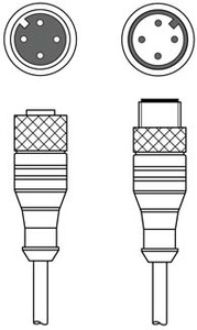 Leuze KDS U-M12-4A-M12-4A-P1-003 Interconnection cable Leuze KDS U-M12-4A-M12-4A-P1-003 Interconnection cable