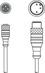 Leuze KDS U-M8-3A-M12-3A-P1-006 Interconnection cable Leuze KDS U-M8-3A-M12-3A-P1-006 Interconnection cable