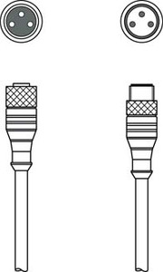 Leuze KDS U-M8-3A-M8-3A-V1-003 Interconnection cable