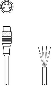 Leuze KS U-M8-4A-P1-050 Connection cable Leuze KS U-M8-4A-P1-050 Connection cable