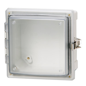 Fibox AR664CHTSST Hinged Clear Cover with S.S. Lockable Twist Latch