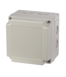 Fibox UL PCM 125/75 G UL PC Enclosure with K/O (metric) - Gray Cover Fibox UL PCM 125/75 G UL PC Enclosure with K/O (metric) - Gray Cover