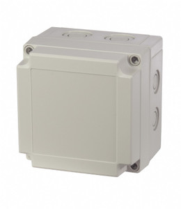 Fibox UL PCM 175/85 XG UL PC Enclosure with  K/O (metric) - Gray Cover