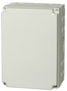 Fibox UL PCM 200/88 XG UL PC Enclosure with  K/O (metric) - Gray Cover