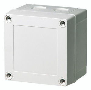 Fibox UL PCM 95/75 G UL PC Enclosure with  K/O (metric) - Gray Cover