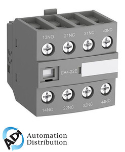 ABB CA4-04N Front-Mounted Auxiliary Contact Block, 4NC for NF40E Relay - Secure Screw Terminals, Industrial-Grade Performance